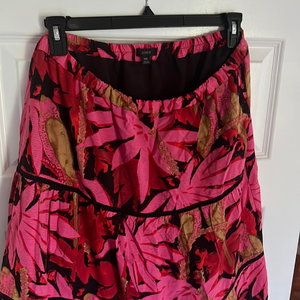 J. Crew tropical print MIDI skirt